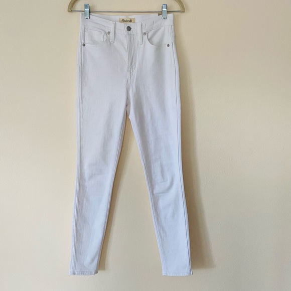 New Madewell 10" High-Rise Skinny Jeans in Pure White - Picture 8 of 15